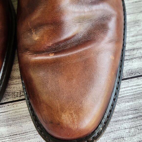 Ecco Mens Shoes Loafers SZ 45 US 11 Brown Slip-On Leather Dress Casual Plain Toe main image 8